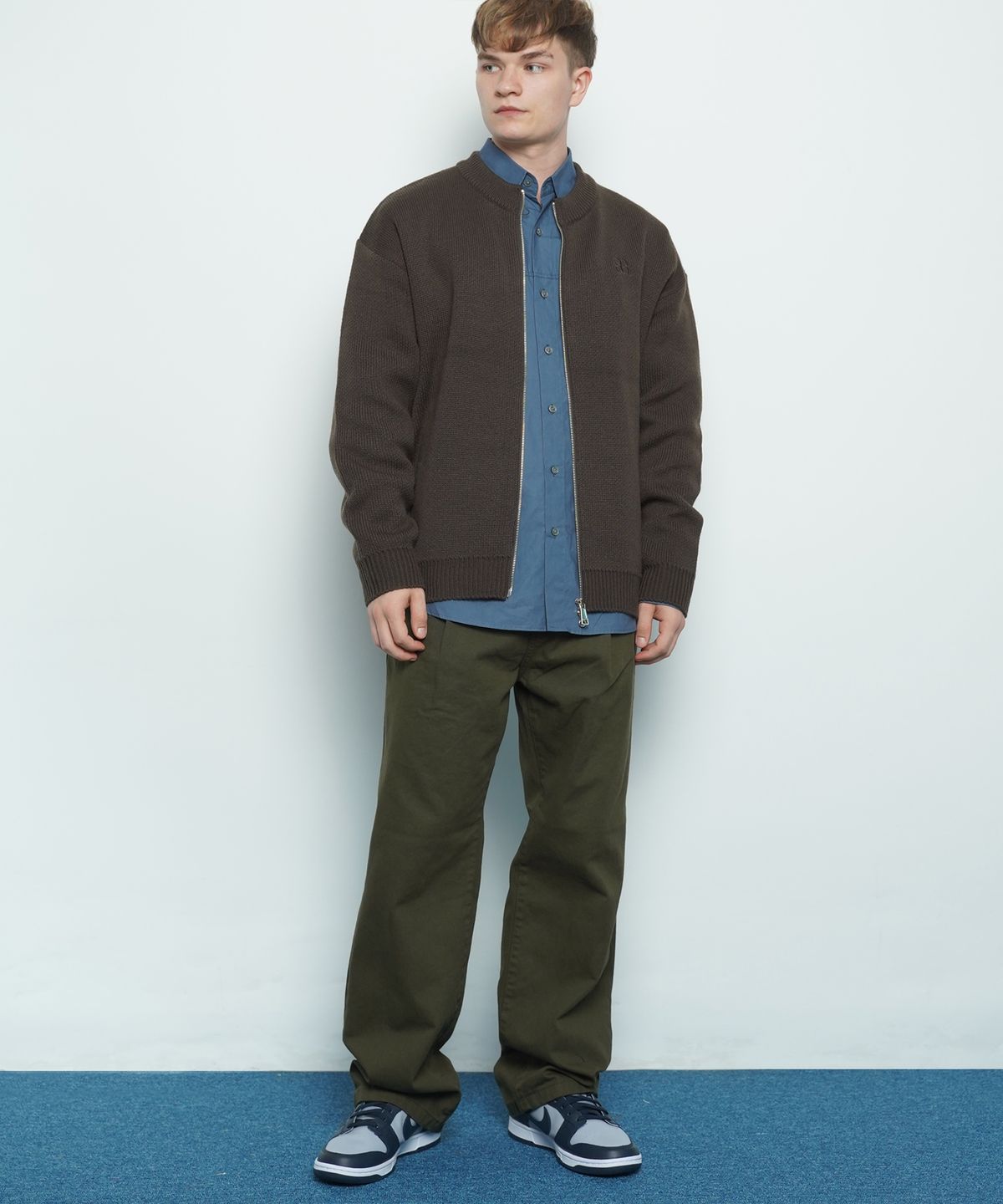 에이본(THE-ABON) M508 gly cotton wide pants khaki