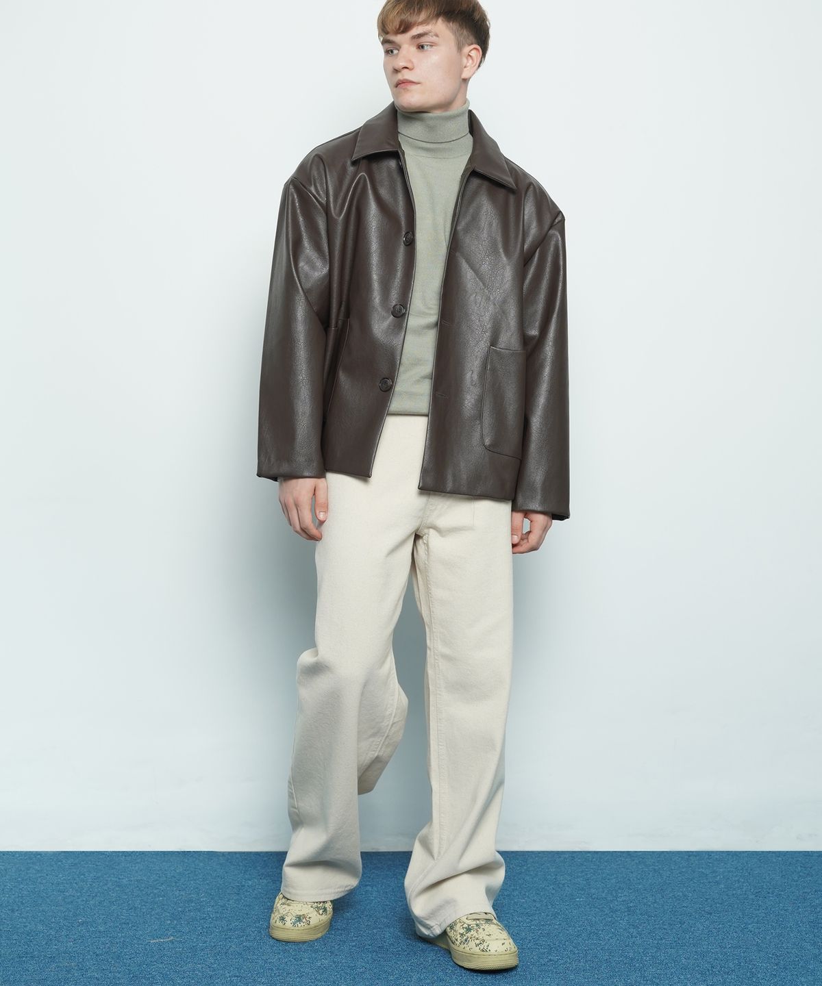 에이본(THE-ABON) M490 hit cotton wide pants natual