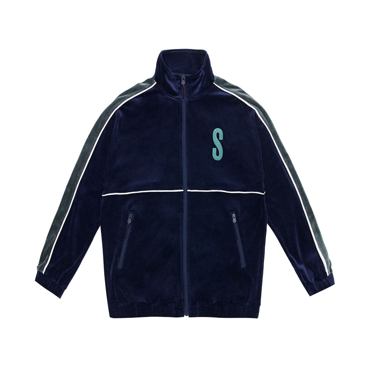 스톰런던(STORM LONDON) STJK313NVX Velvet Jersey Track Jacket