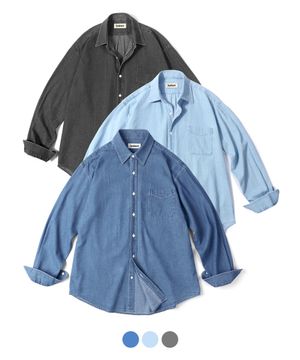 바이오워싱 시티보이 데님셔츠_3컬러