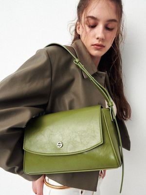 capture bag mini - crinkle olive