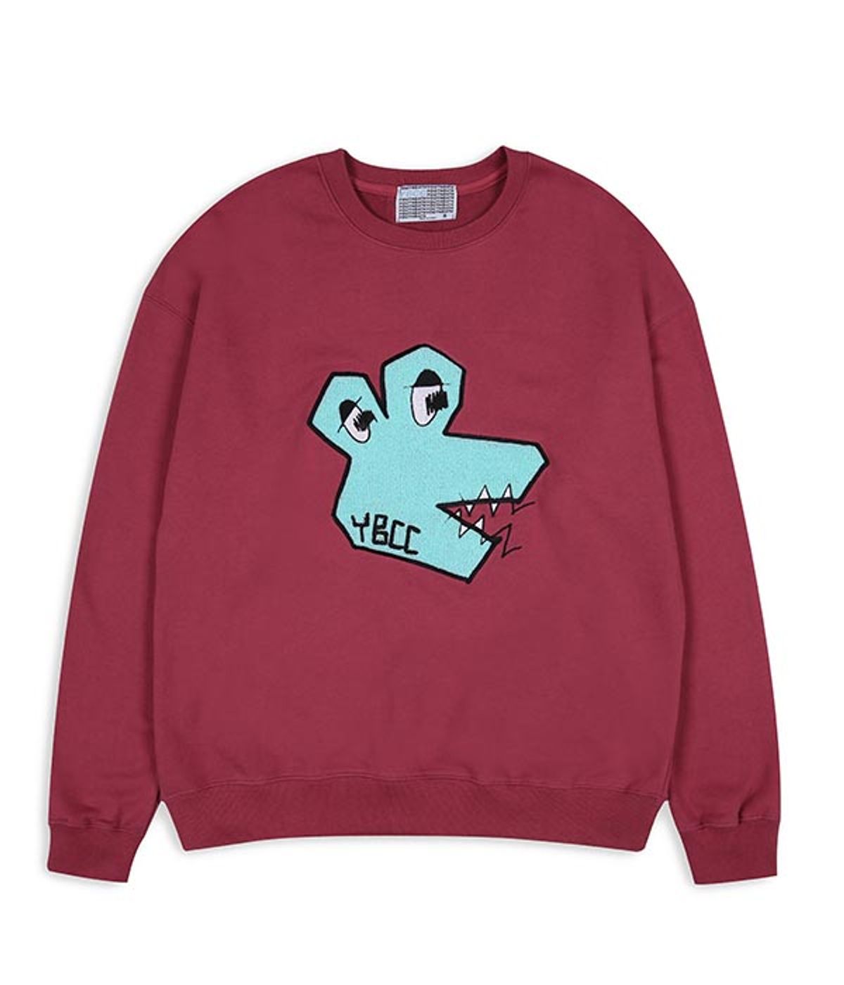 유쓰배쓰(YOUTHBATH) Brushed Overfit Sweatshirt_Dino burgundy