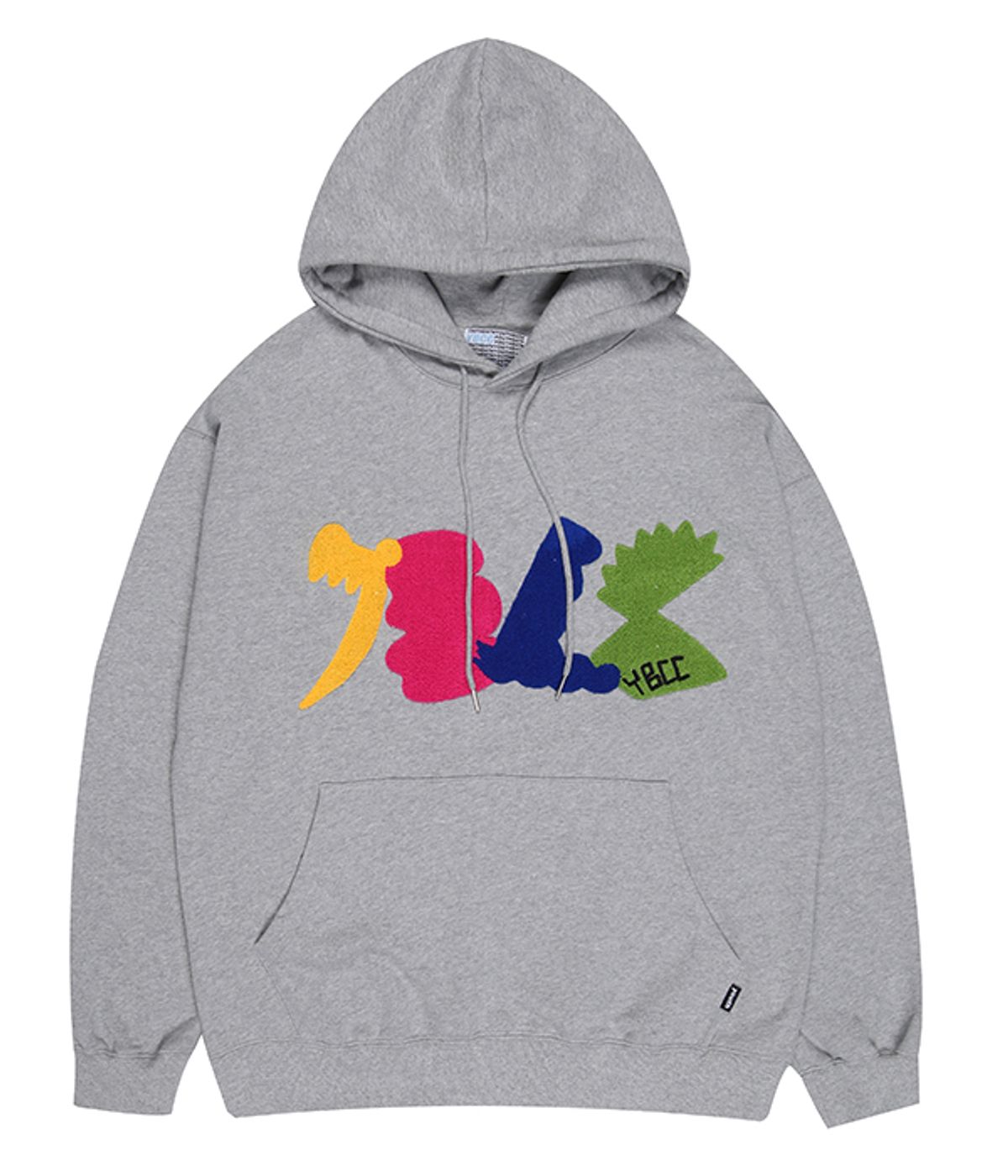 유쓰배쓰(YOUTHBATH) Boucle  logo overfit hoodie_logo gray