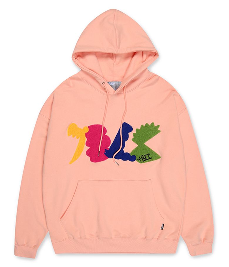 Boucle  logo overfit hoodie_logo coral