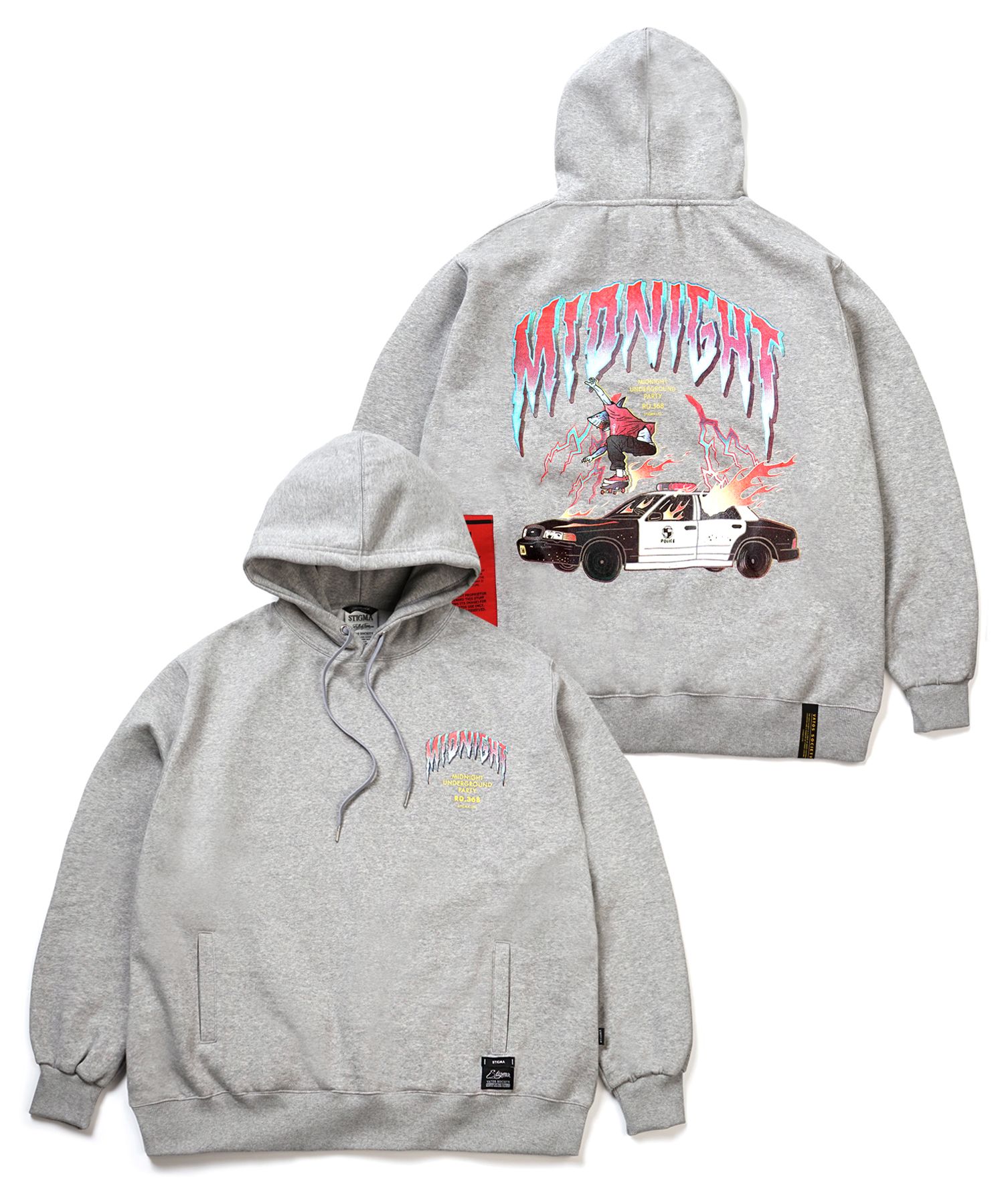 MUSINSA | STIGMA MUP OVERSIZED HEAVY SWEAT HOODIE MELANGE