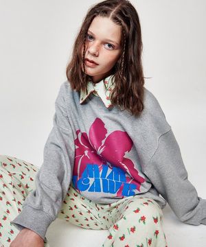 WILD POPPY 맨투맨 그레이