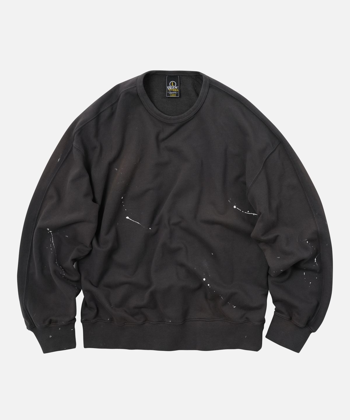 프리즘웍스(FRIZMWORKS) SPLASH PAINTING SWEATSHIRT _ CHARCOAL