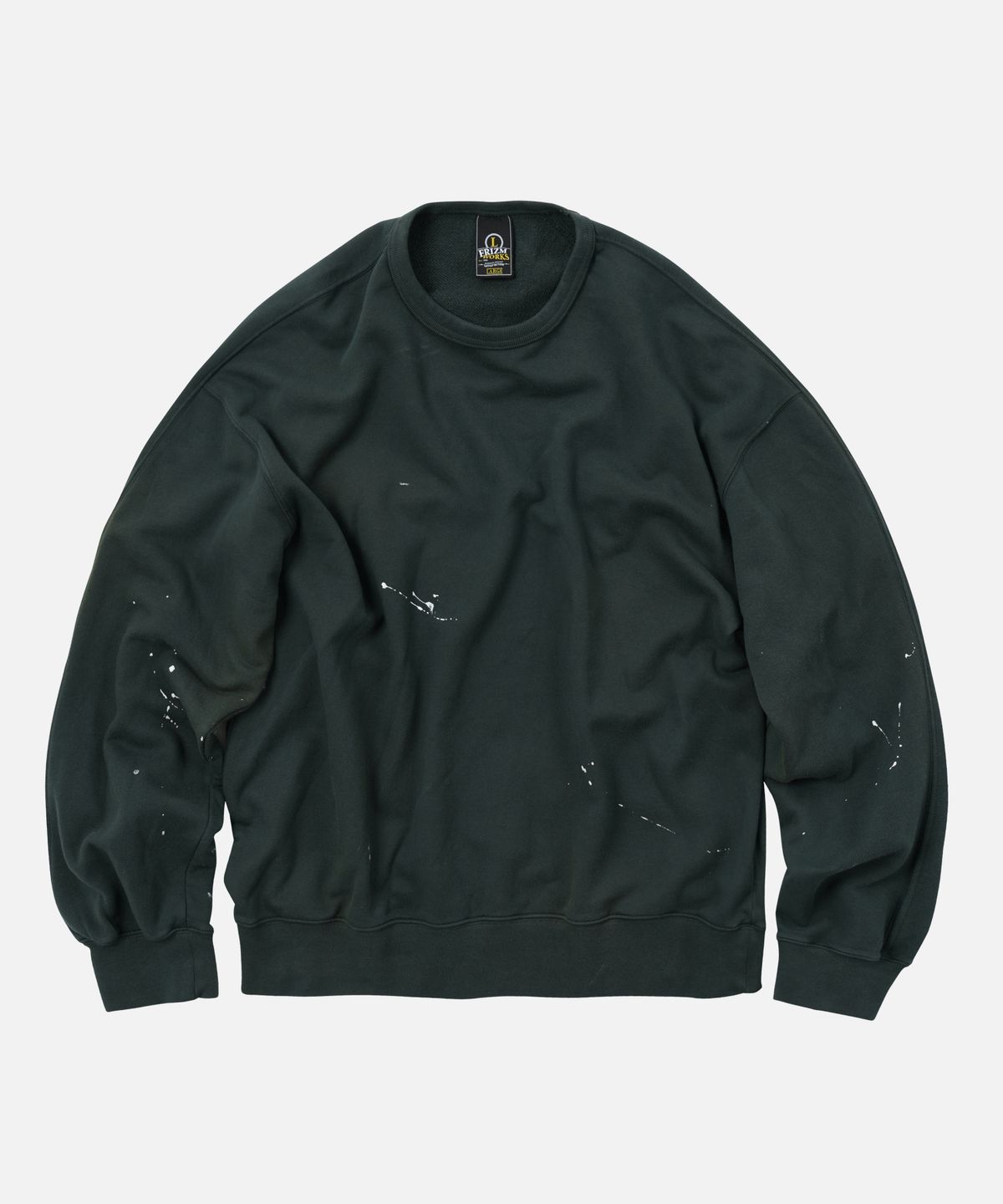 프리즘웍스(FRIZMWORKS) SPLASH PAINTING SWEATSHIRT _ DARK GREEN