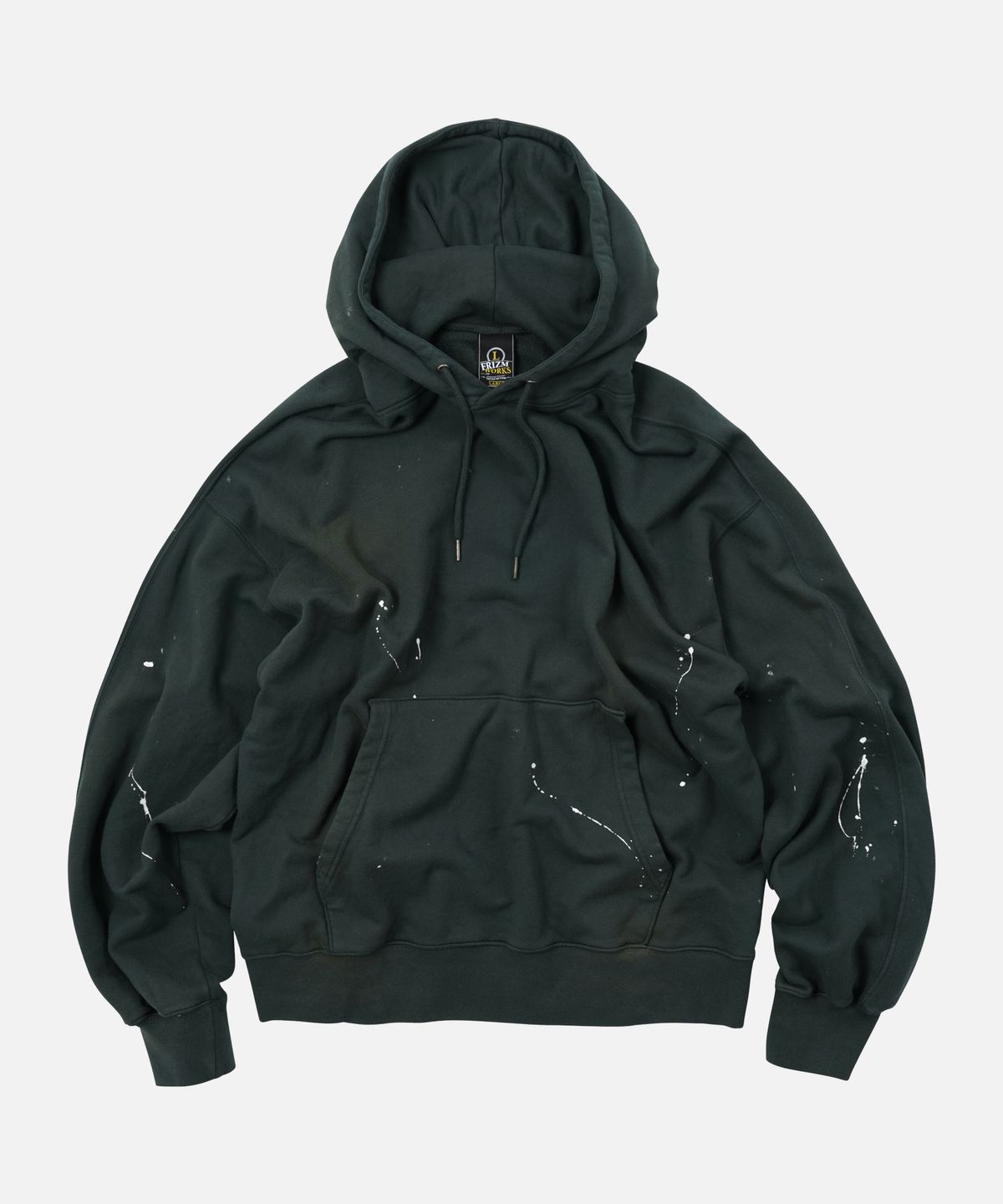 프리즘웍스(FRIZMWORKS) SPLASH PAINTING HOODY _ DARK GREEN