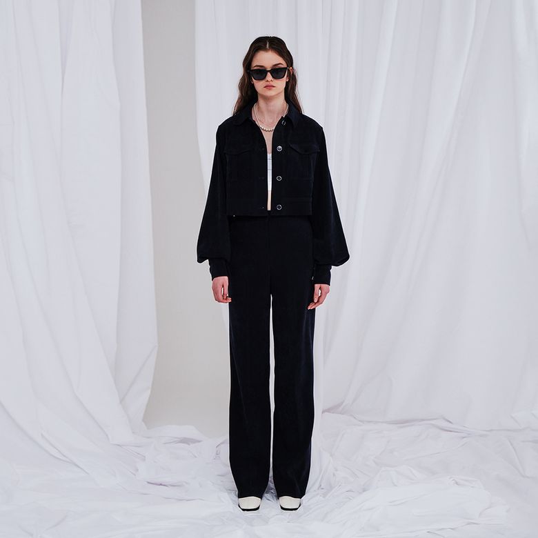 STRAIGHT PANTS NAVY