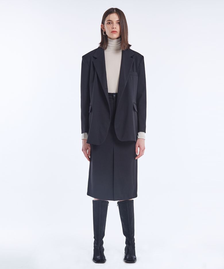 WOOL BASIC JACKET_BLACK
