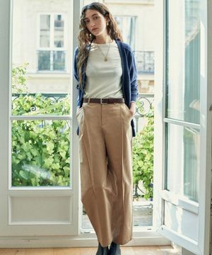 MARITHE COCOON PANTS beige