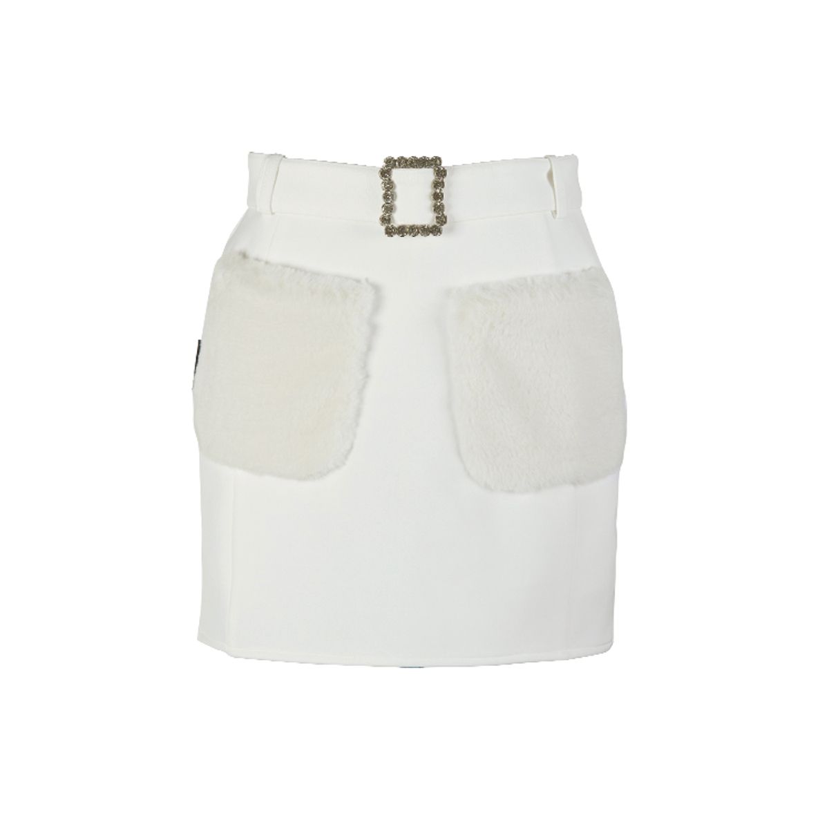 제이제인(J.JANE) 퍼 포켓 스커트 (White)