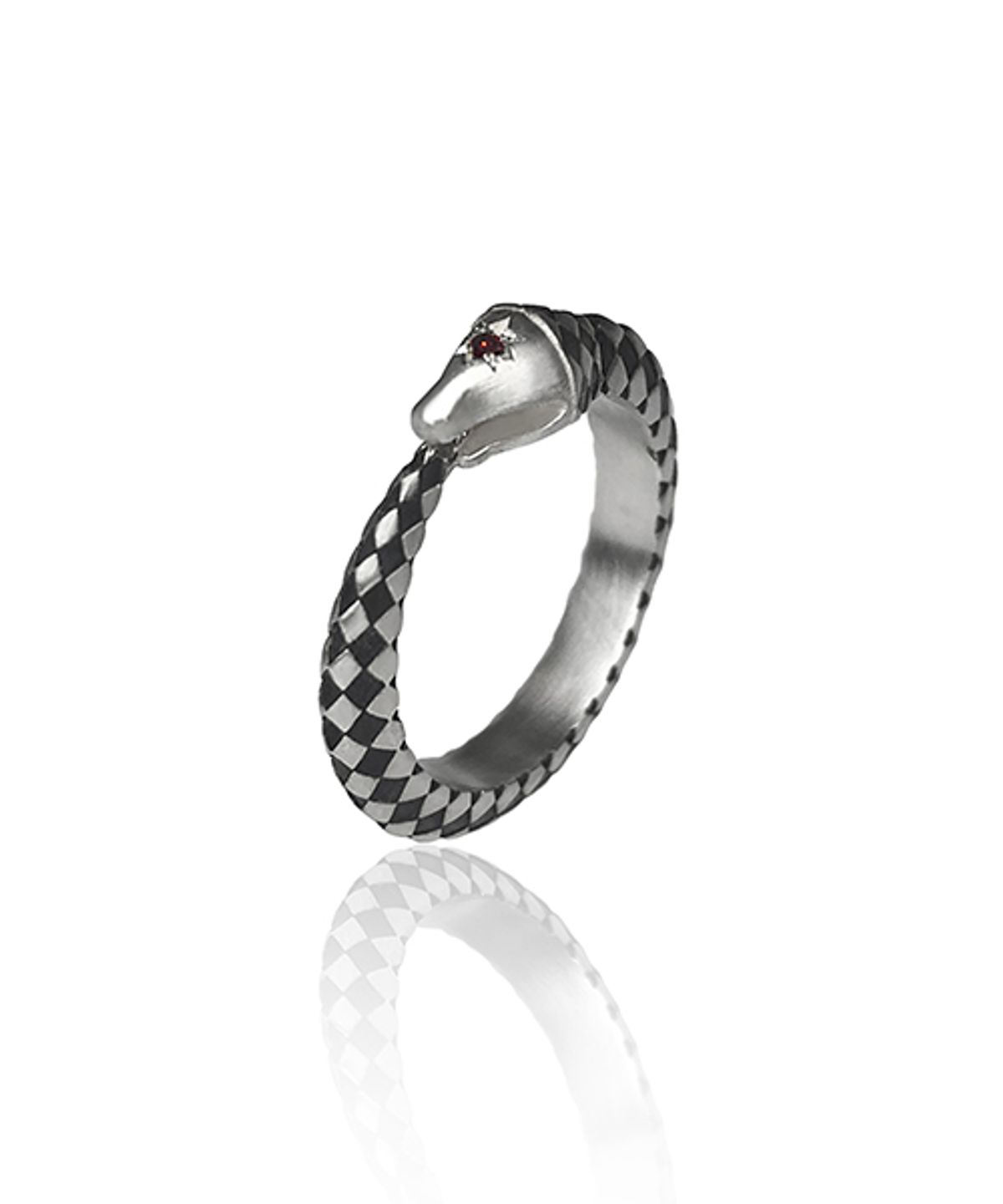 세크메트(SEKHMET) 게브 가넷 유화 3mm 뱀반지