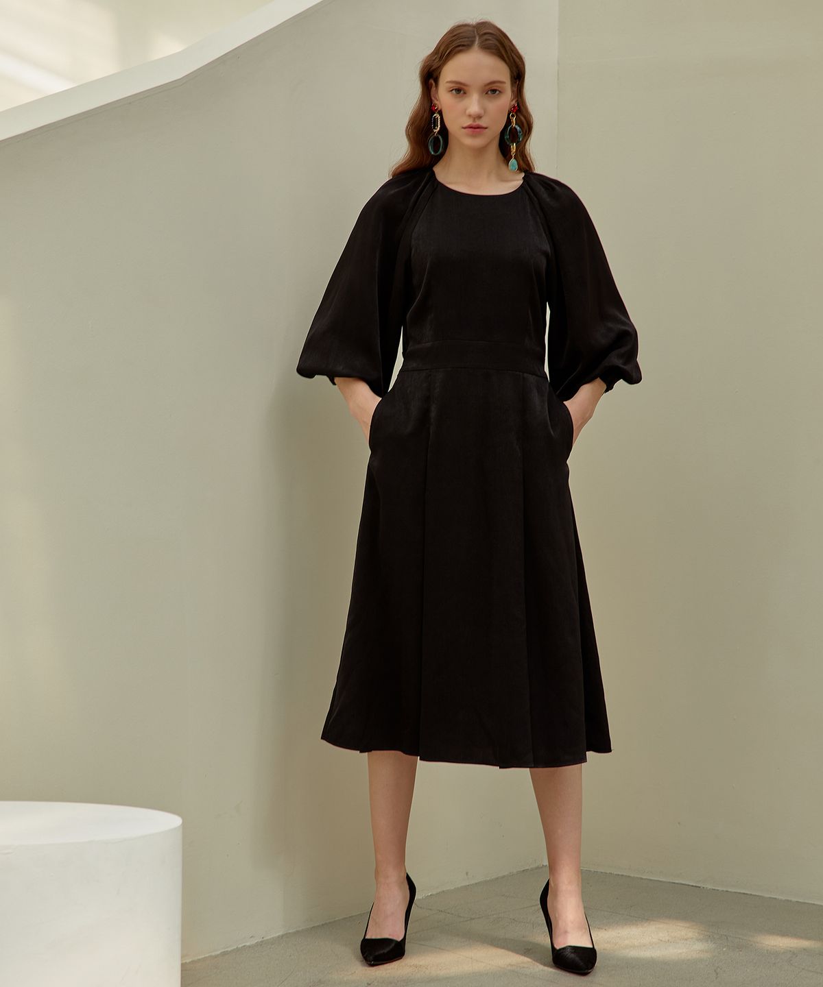 쥴리앤칼라(JULIY&CALLA) 21FW 쥴리25 클래식 프린세스 원피스 검정