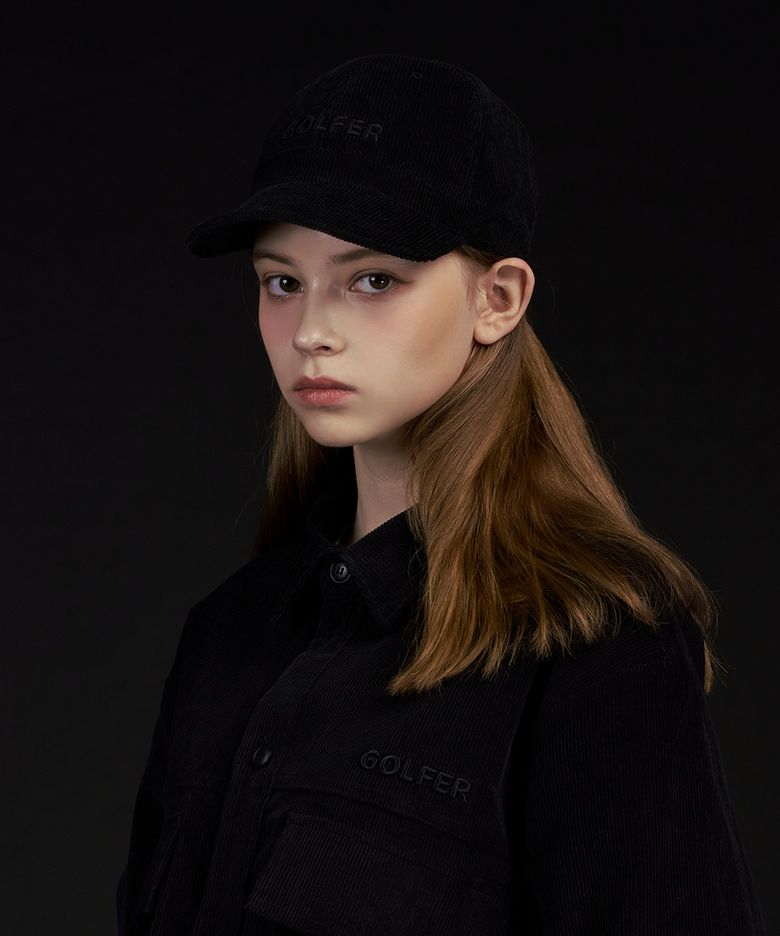 GOLFER 코듀로이 볼캡(Black)