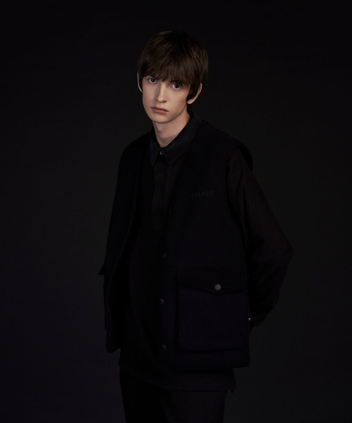 프라이데이 나이트 골프 클럽(FRIDAY NIGHT GOLF CLUB) 리버시블 조끼_Unisex(Black)
