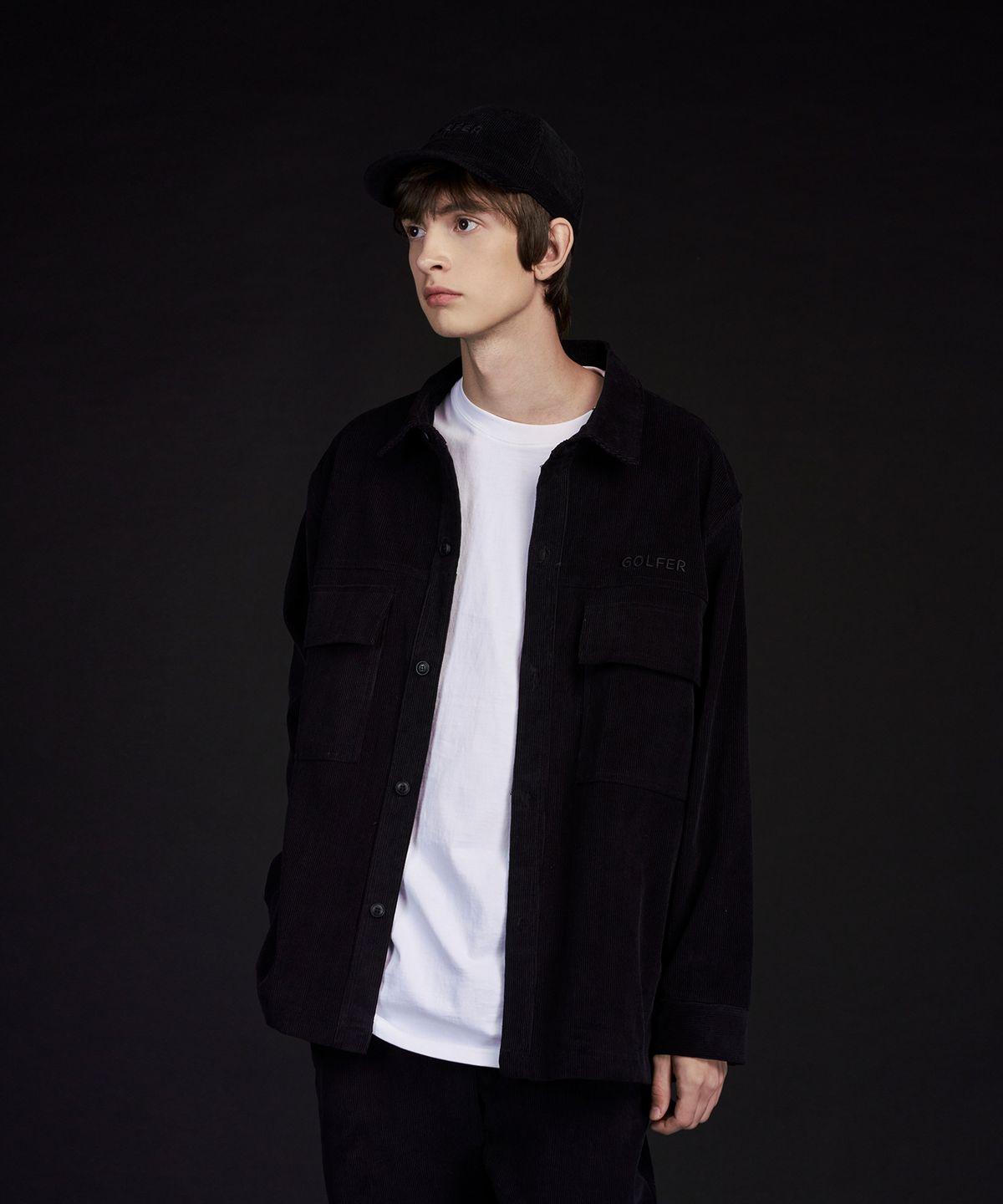 프라이데이 나이트 골프 클럽(FRIDAY NIGHT GOLF CLUB) GOLFER 코듀로이 셔츠 자켓_Unisex(Black)
