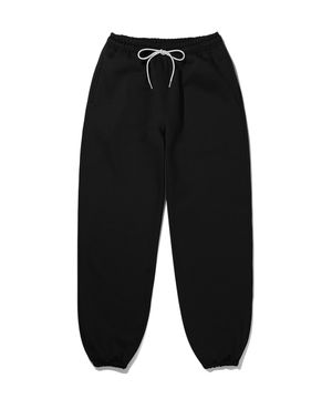 소프트 코튼 플리스 조거 팬츠_블랙