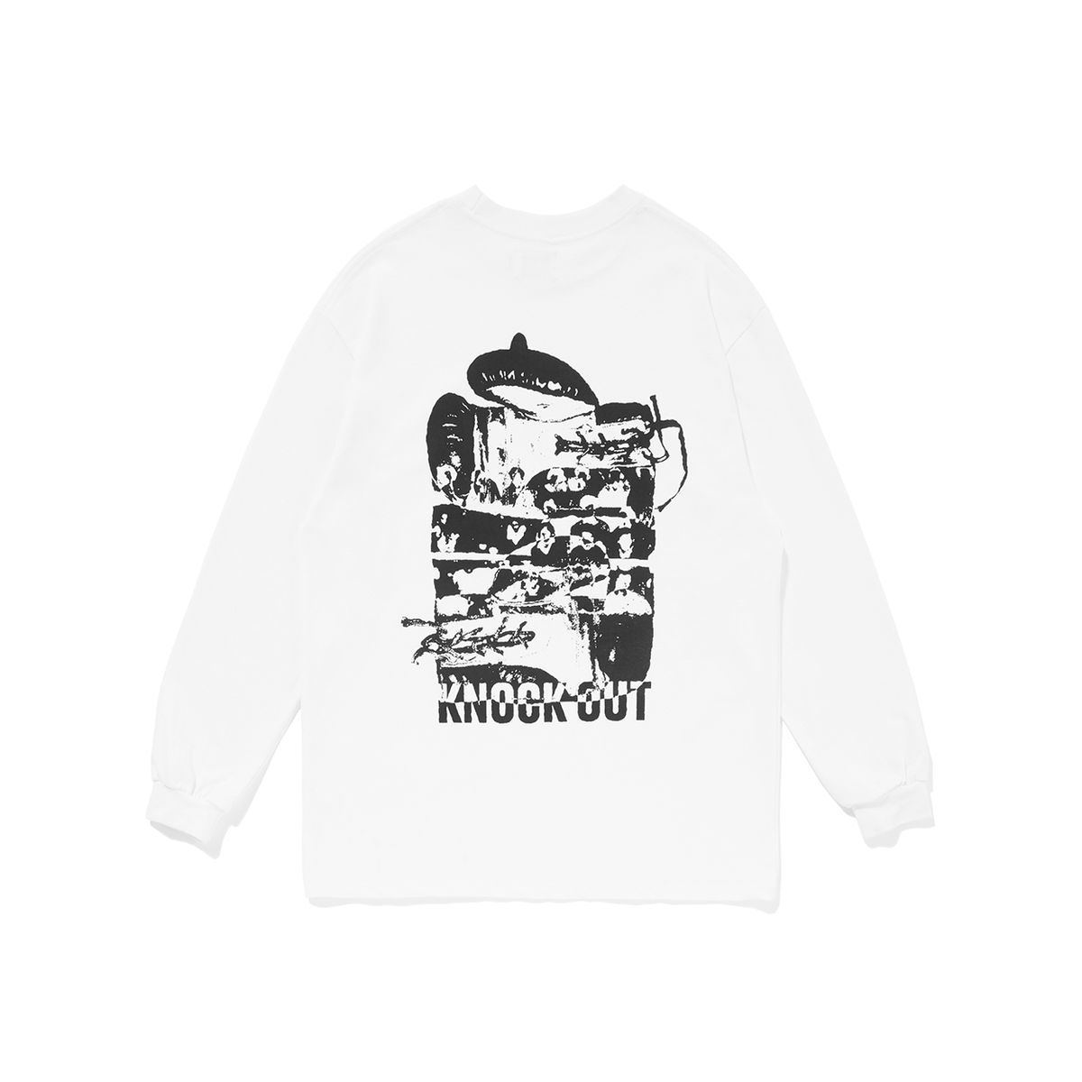 블렌드클럽(BLNDCLUB) Knockout Illust L/S Tee White