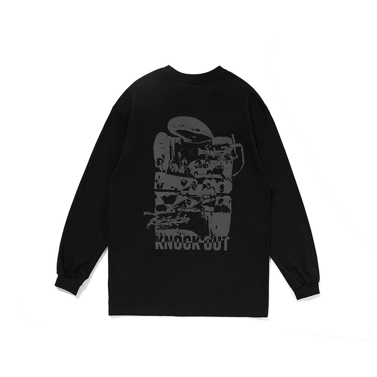블렌드클럽(BLNDCLUB) Knockout Illust L/S Tee Black