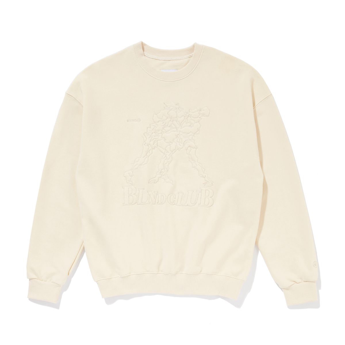 블렌드클럽(BLNDCLUB) Line Needlepoint Crewneck Ivory