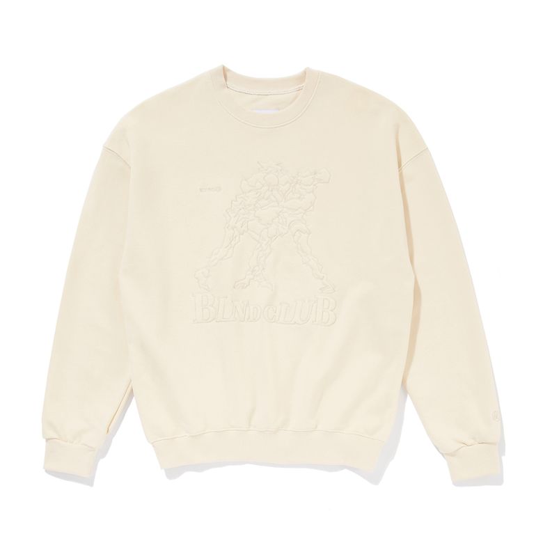 Line Needlepoint Crewneck Ivory