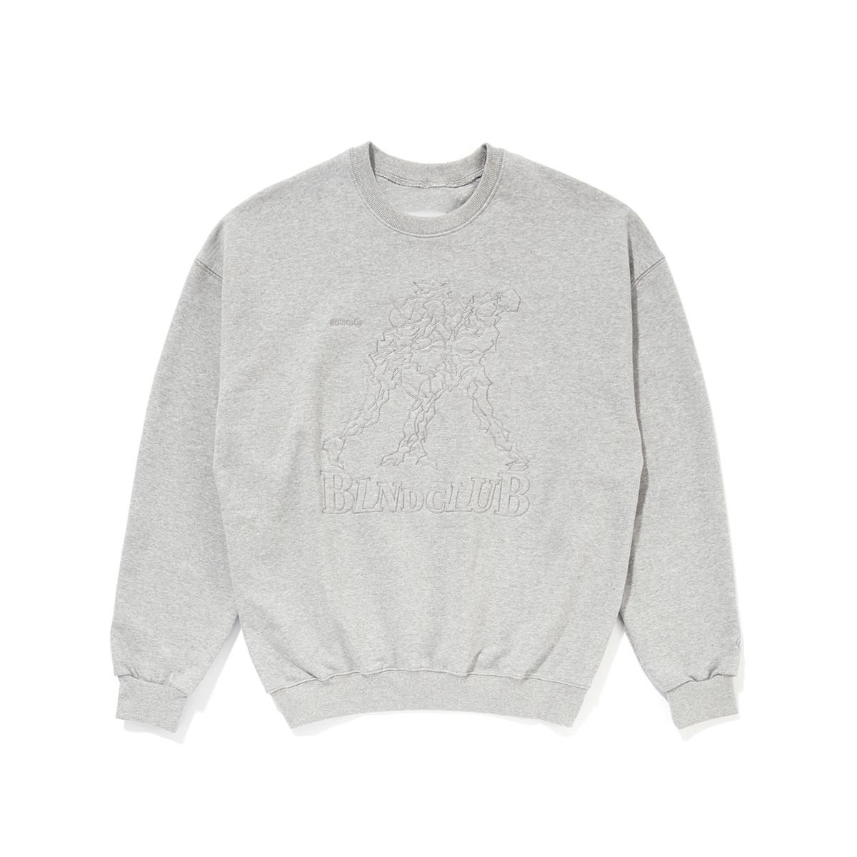 블렌드클럽(BLNDCLUB) Line Needlepoint Crewneck Grey