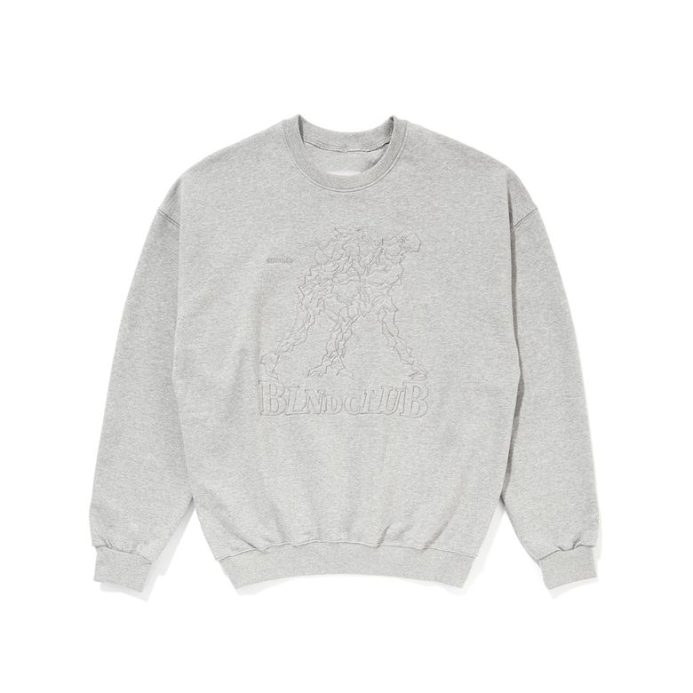 Line Needlepoint Crewneck Grey