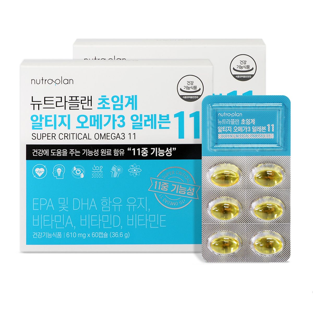 휴럼(HURUM) 뉴트라플랜 초임계 알티지 오메가3 일레븐 2개월