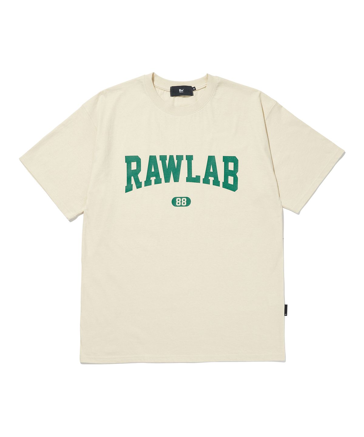 로우랩(RAW LAB) 아치로고 코튼 반팔티 (크림)