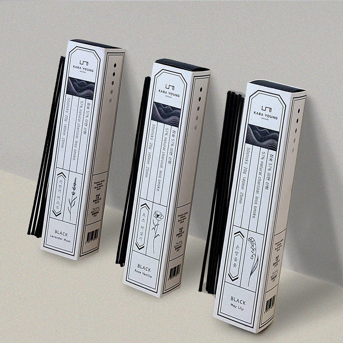 카라영(KARA YOUNG) 블랙인센스 3종세트 + 홀더 포함