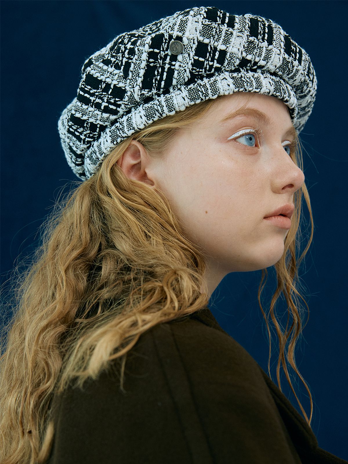 포에지담(POESIEDAME) [Let there be light] Tweed beret_black