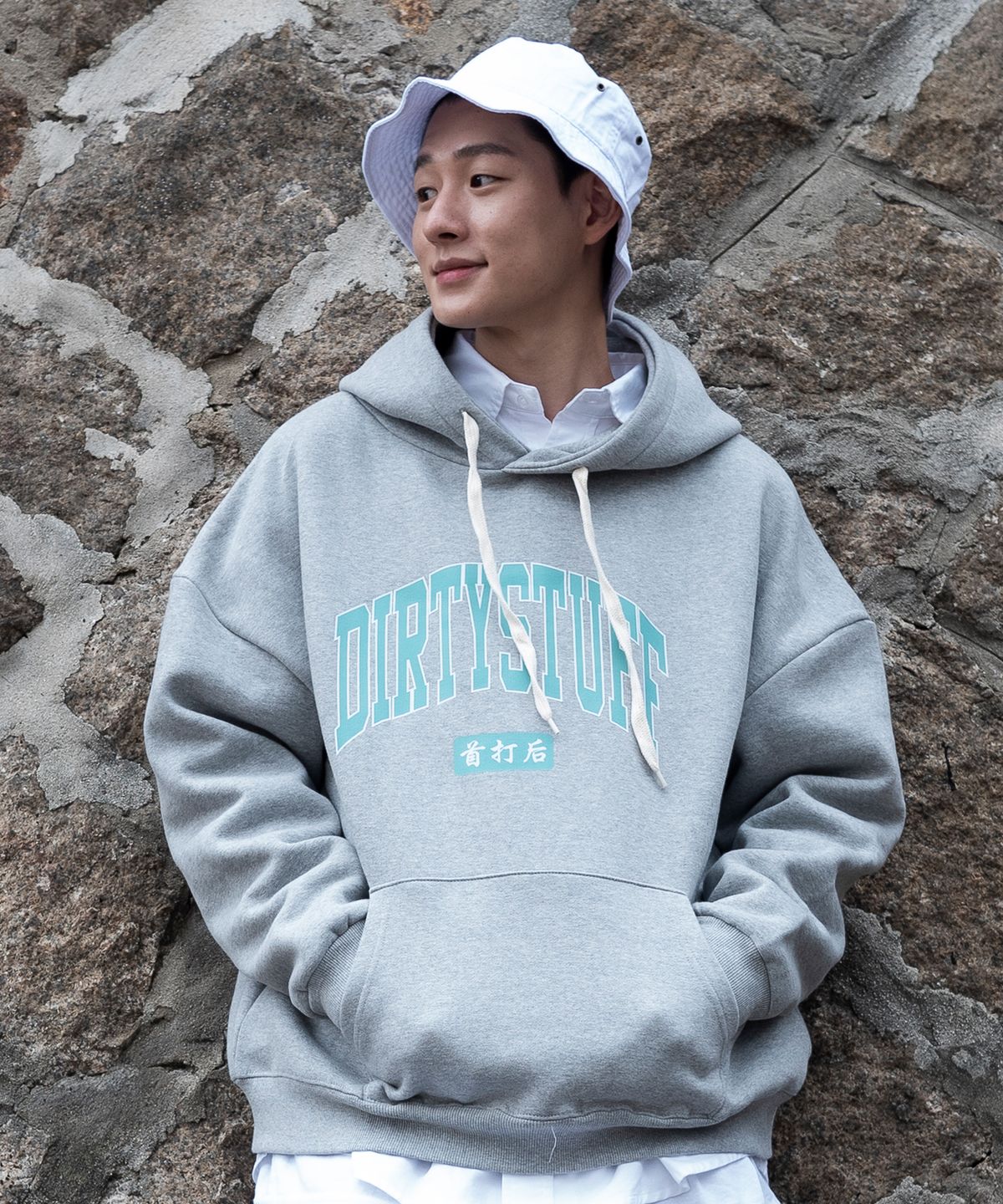 스터프(STUFF) 디에스 아틀레틱 후드티 그레이