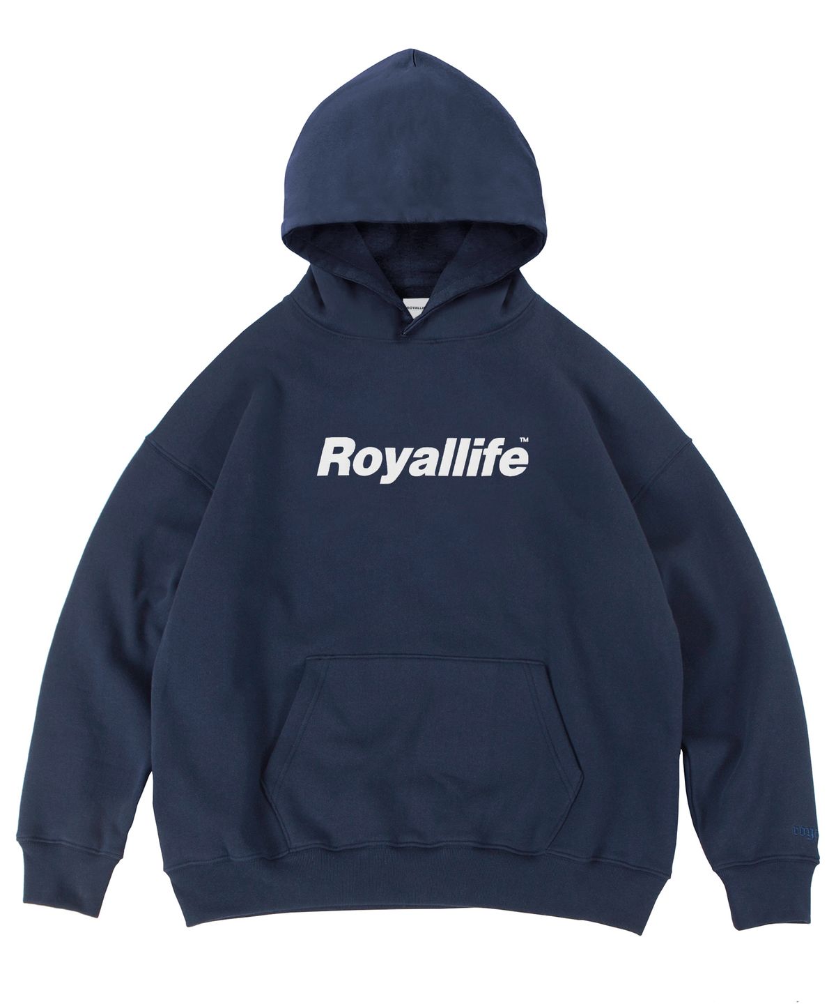 로얄라이프(ROYALLIFE) RLPH900 오리지널 쉐이디 로고 후드티 - 네이비