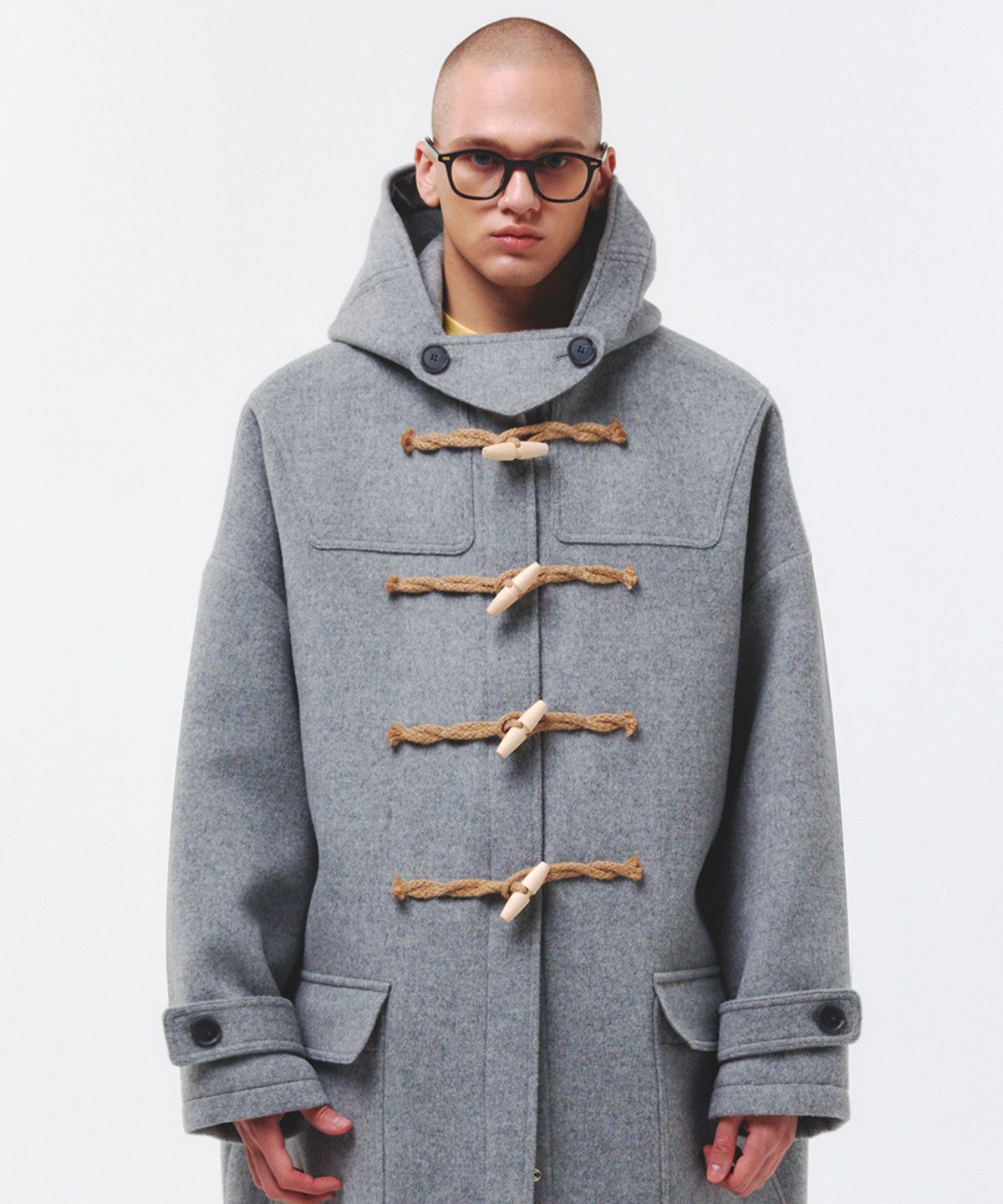 메인부스(MAINBOOTH) [울90%]Oversized Duffle Coat(GRAY)