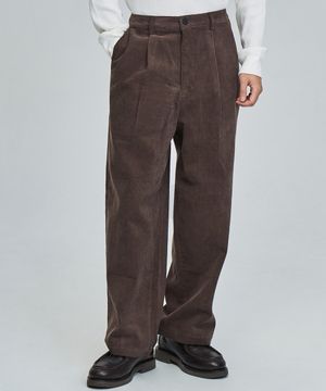 코듀로이 와이드 슬랙스 (BROWN)
