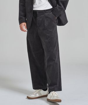 코듀로이 와이드 슬랙스 (CHARCOAL)