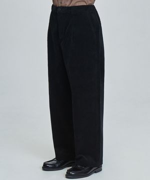 코듀로이 와이드 슬랙스 (BLACK)