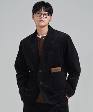 코듀로이 블레이저 (BLACK)