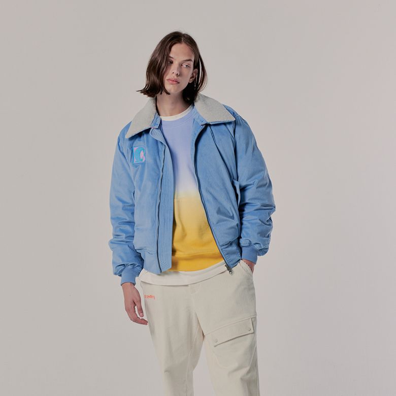 TEAGAN CORDUROY DOWN JACKET_S/BLUE