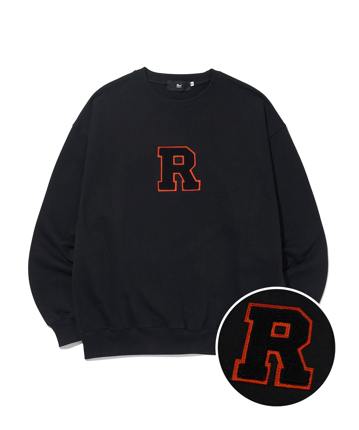 로우랩(RAW LAB) R 엠브로이더리 크루넥 (블랙)