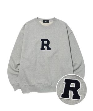 R 엠브로이더리 크루넥 (그레이)