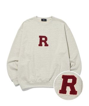 R 엠브로이더리 크루넥 (오트밀)