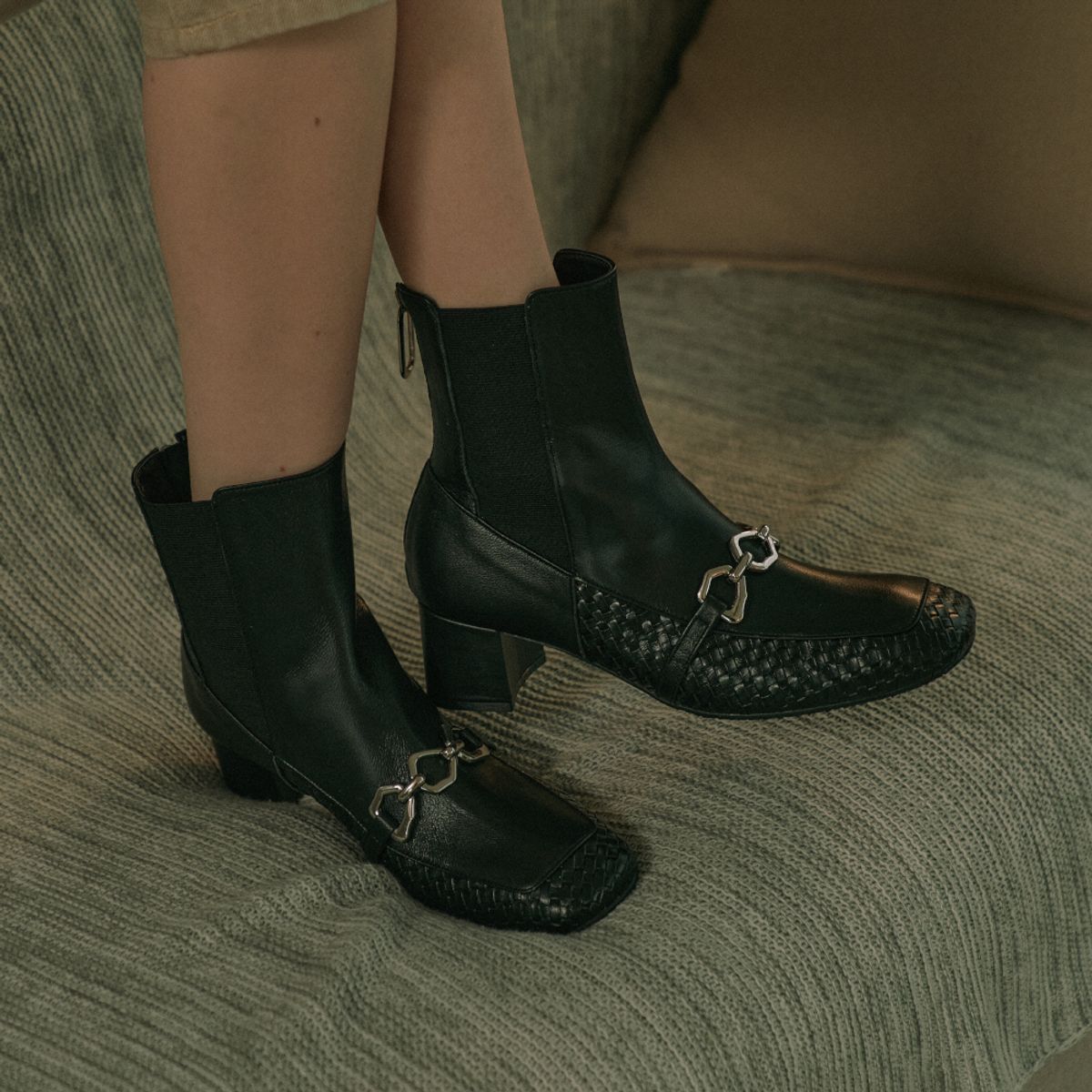케리제이드(KERRIJADE) Mesh Chelseaboots_Black
