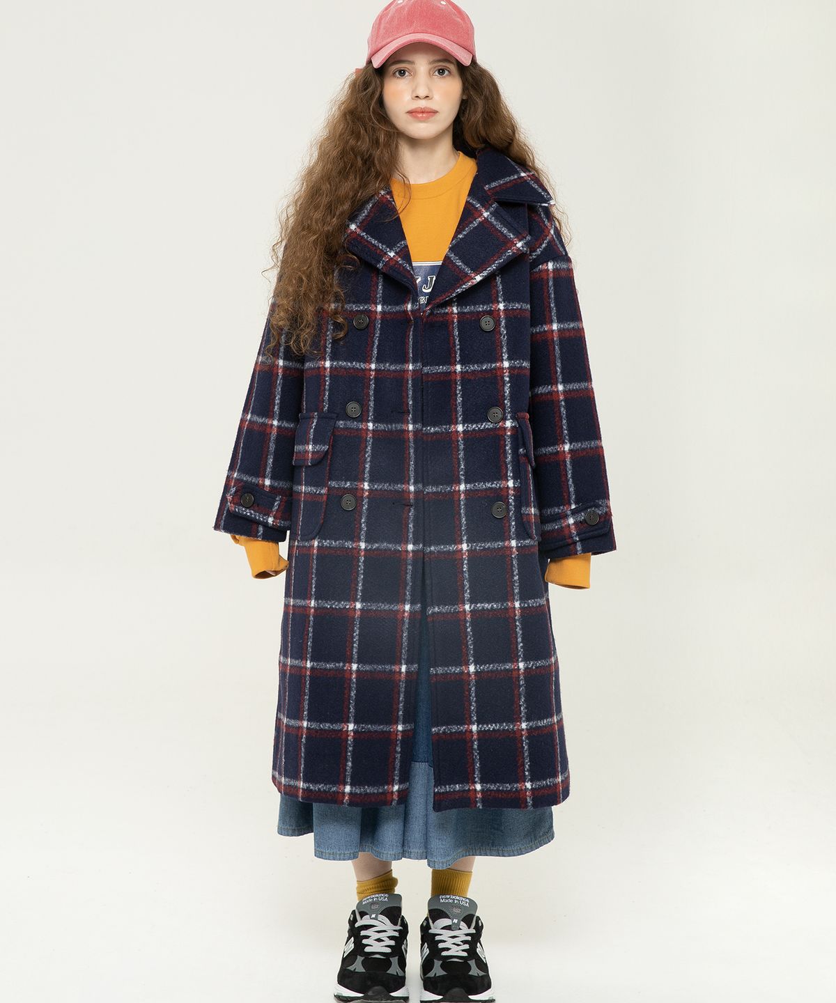 메리제임스(MARYJAMES) (W) EVIDENCE DOUBLE COAT - NAVY