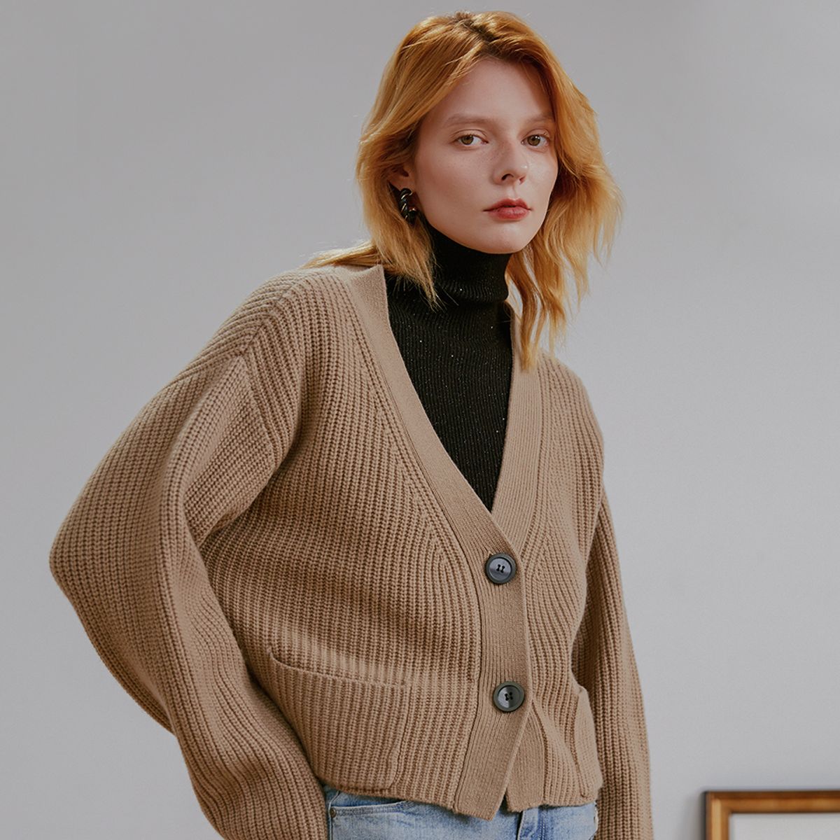 웬스데이딜라잇(WEDNESDAY DELIGHT) Heavy pocket wool jacket sweater_OLIVE ASH