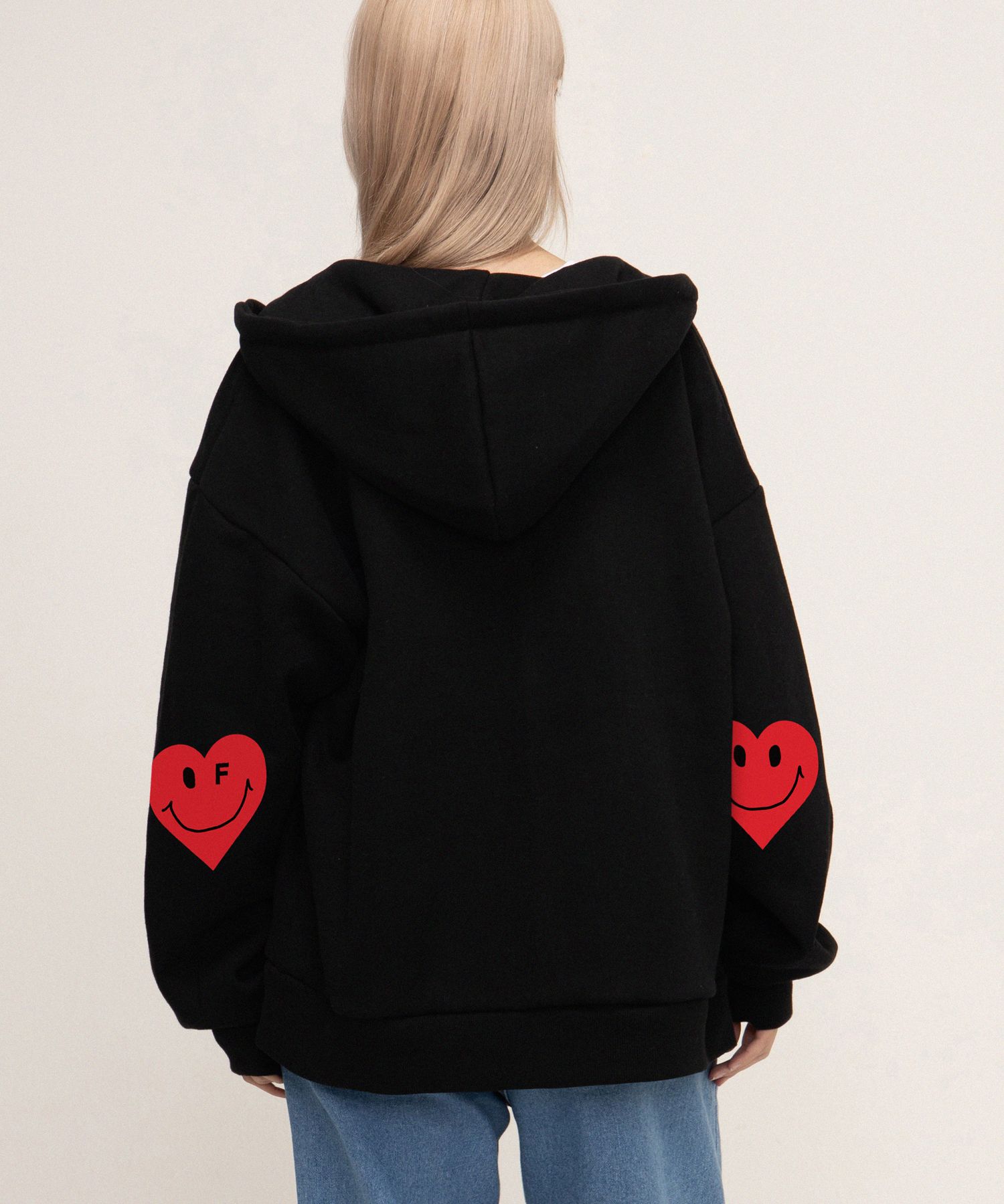 【GRAVER】Elbow Heart Smile Clip Sweatshirt MUSINSA | GRAVER [UNISEX] ELBOW GREEN HEART SMILE WHITE CLIP