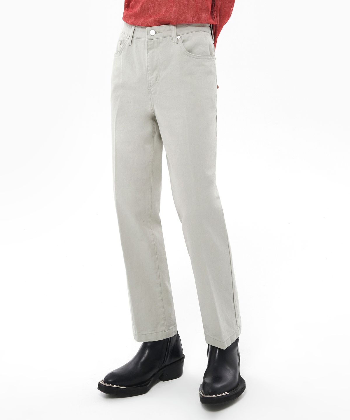 데케트(DECET) Dawn Cropped Tapered Jeans DCPT001LightGray