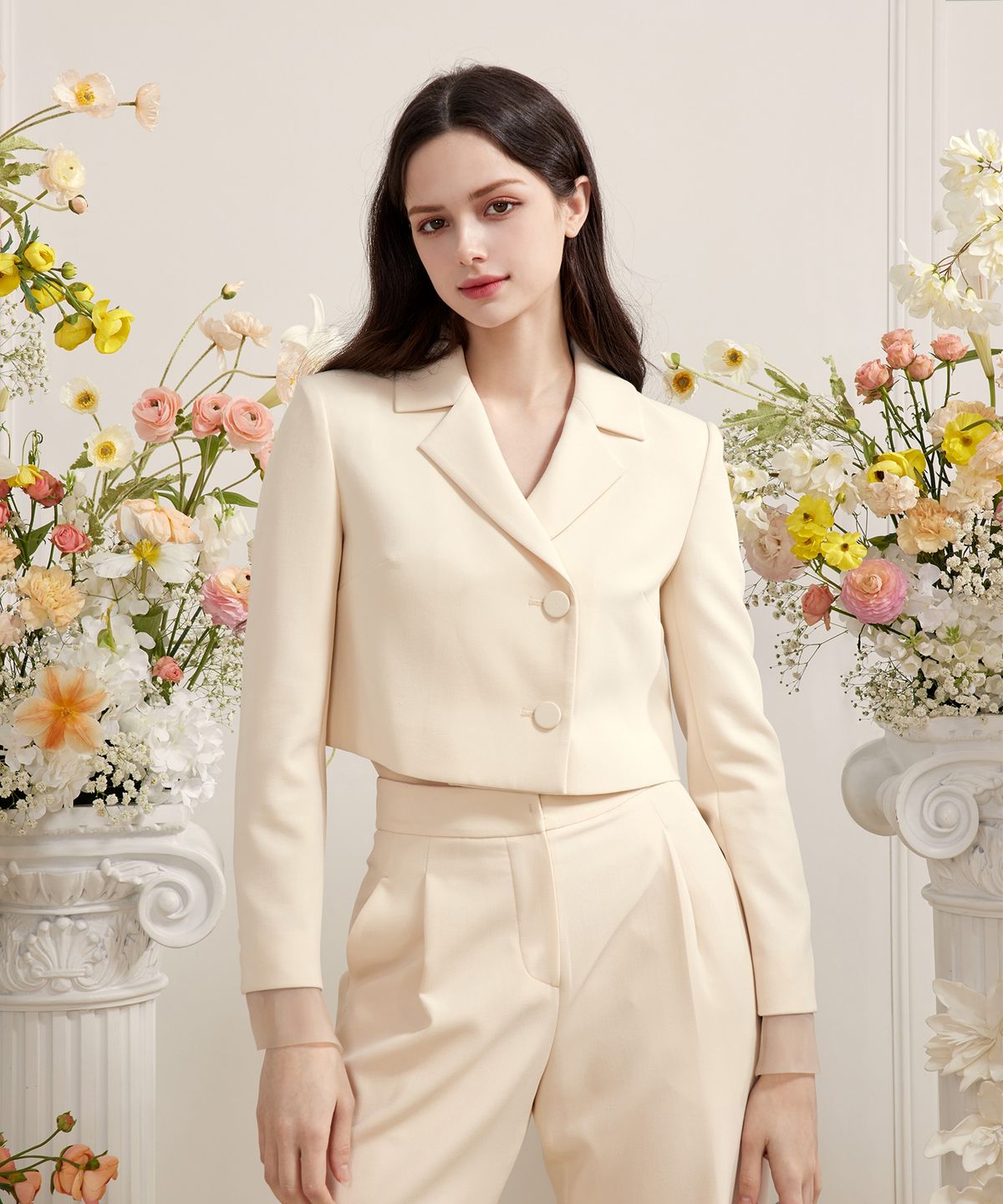 그레이스유(GRACE U) Lucia Set-up Jacket (Beige)